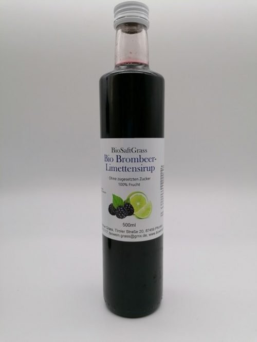 Biosirup Bio-Brombeer-Limette Sirup ohne zugesetzten Zucker 0,5l ...